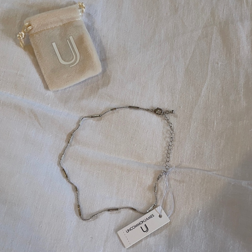 Silver beaded choker